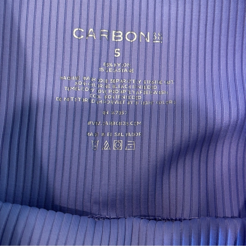 NWT carbon38 Ribbed Shortie Digital Lavender‎ purple women’s size small shorts - Picture 7 of 10